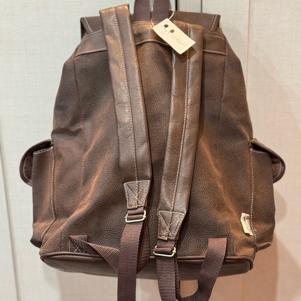 Vintage Disneyland backpack. Brown leather. Tag still attached. - Picture 4 of 6